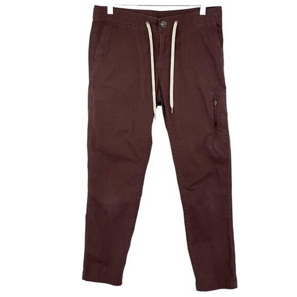 Vuori Pants - Vuori Ripstop Pants Chestnut Brown Mid Rise Drawstring Size Medium M